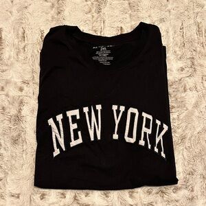 New York Black Short Sleeve Tee